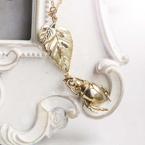 Golden Ladybug Necklace / Ladybug charms / Fashion Jewelry / Linen Jewelry