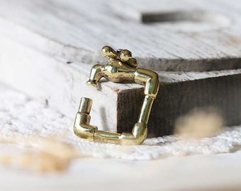 Faucet / Water Tap Ring / Linen Jewelry / Fashion Jewelry / Unique Handmade / Everyday Ring / Style Jewelry