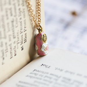 Babushka Doll Necklace, Everyday Jewelry, Charm Pendant, Charm Doll Necklace small size