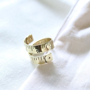 Tapeline ring,tape measure ring,style ring,brass tapeline ring,modern style ring,designed ring