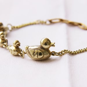 Charm Duck Line Bracelet, Cute Animal Duck Line Bracelet,Gold Duck Line Bracelet,Ducklings Line Bracelet,Everyday Jewelry Bracelet