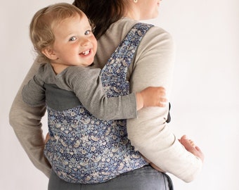 Mezaya luxury Liberty Of London Clip Baby Carrier (Strawberry Thief Blue)