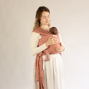 Newborn Baby Wrap Carrier stretchy UK made modal fabric , Adjustable Size, Safety Tested image 1