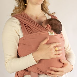 Newborn Baby Wrap Carrier stretchy UK made modal fabric , Adjustable Size, Safety Tested image 2