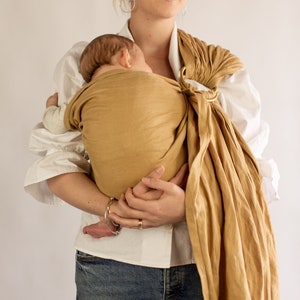 British Made Linen Baby Carrier - Slings to Support Newborn to Toddler, Adjustable Size, Safety Tested