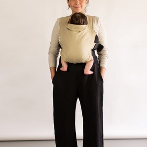 Linen Ergonomic Baby Carrier (Sandstone) UK Made