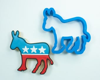 Democrat Donkey Cookie Cutter | Election Cookie Cutter | 2020 Election Cookie Cutter | Democrat Cookie Cutter | 2020 Vote | FrostedCo