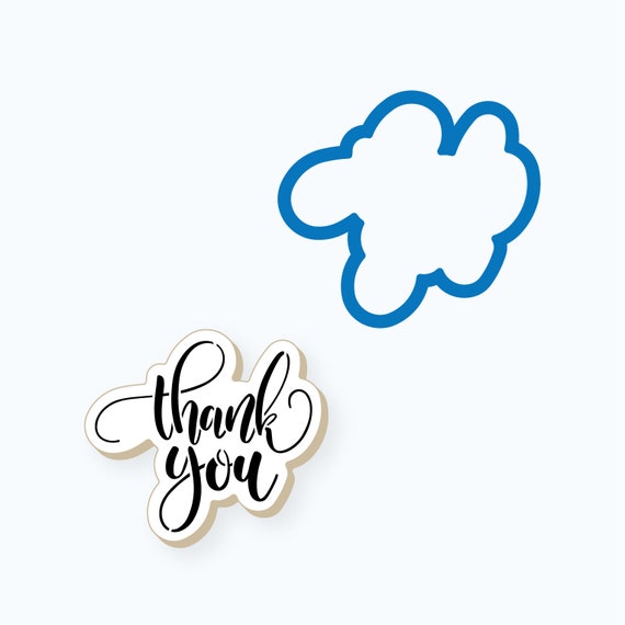 Thank You Cookie Cutter | Thank You Plaque Cookie Cutter | Thanks Cookie Cutter | Plaque Cookie Cutter | FrostedCo
