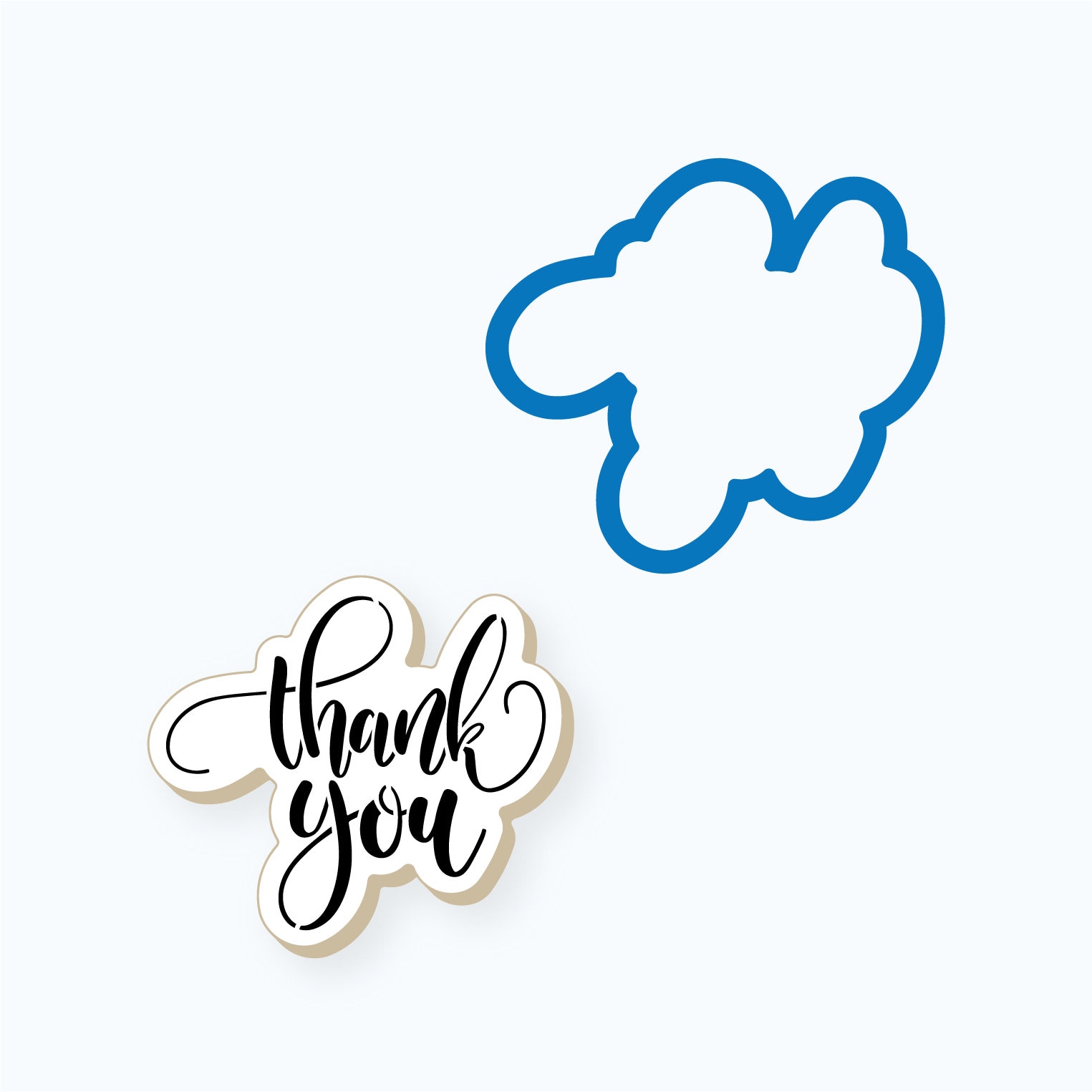Thank You Cookie Cutter Thank You Plaque Cookie Cutter - Etsy
