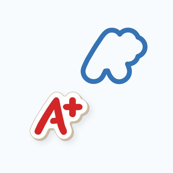 School Cookie Cutter | A+ Cookie Cutter | Graduation Cookie Cutter | Teacher Cookie Cutter | Frosted Il_570xn