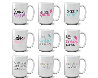 Coffee Mug, Cookie Lady Coffee Mug, Cookier, Baker, Cookie Artist, Cookie Queen, Cookie Hair Don't Care, Baking Gift, Cookier Gift
