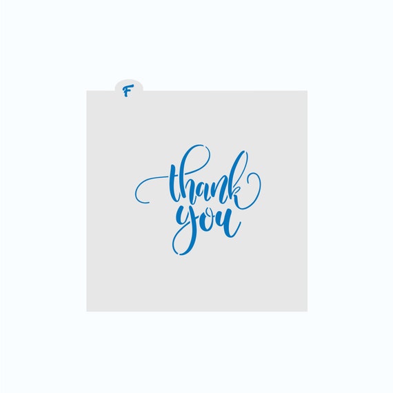 Thank You Stencil | Thank You Cookie Stencil | Cookie Stencil | Thanks Cookie Stencil | FrostedCo Il_570xn