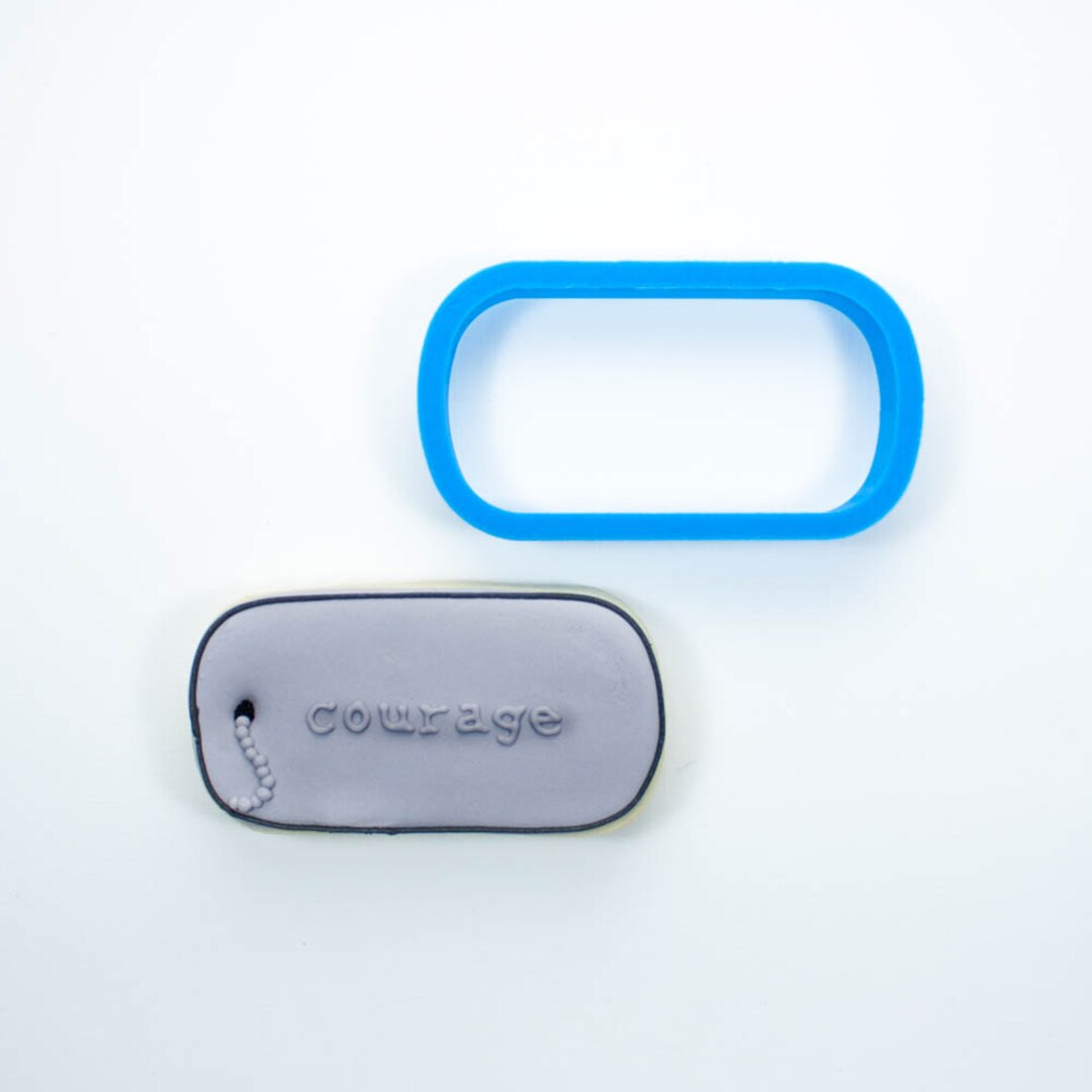 Dog Tag Cookie Cutter Etsy