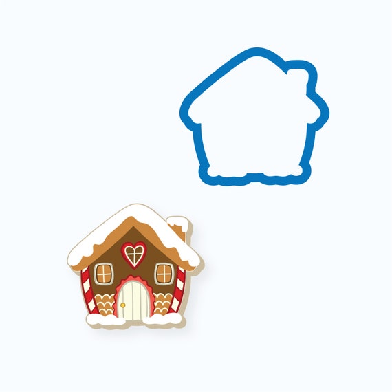 Gingerbread House Cookie Cutter | Chubby Gingerbread House | Christmas Cookie Cutter Il_570xn