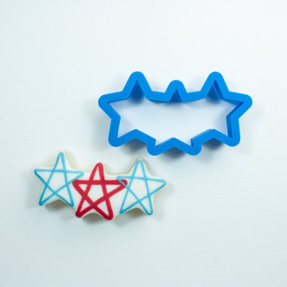 Star Trio Cookie Cutter | Three Star Cookie Cutter | Star Cookie Cutter | Baby Shower Cookies | Fourth of July Cookies | Unique Cookies Il_570xn