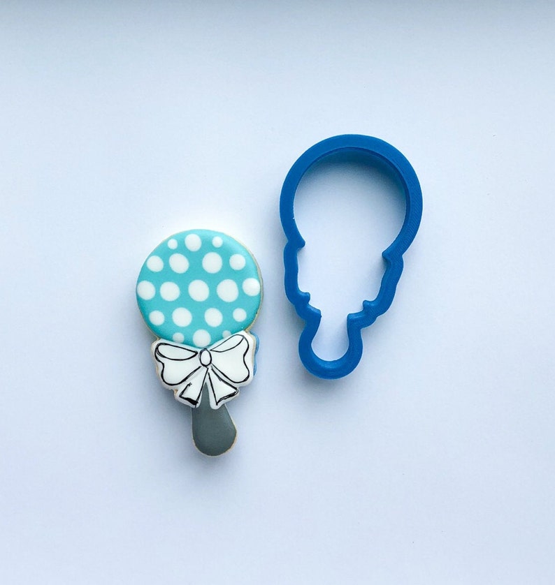 Baby Rattle With Bow Cookie Cutter Baby Shower Cookie Etsy