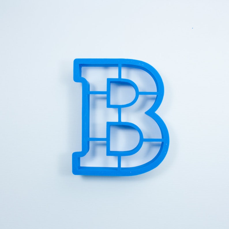 Block Letter B Cookie Cutter Alphabet Cookie Cutters Etsy