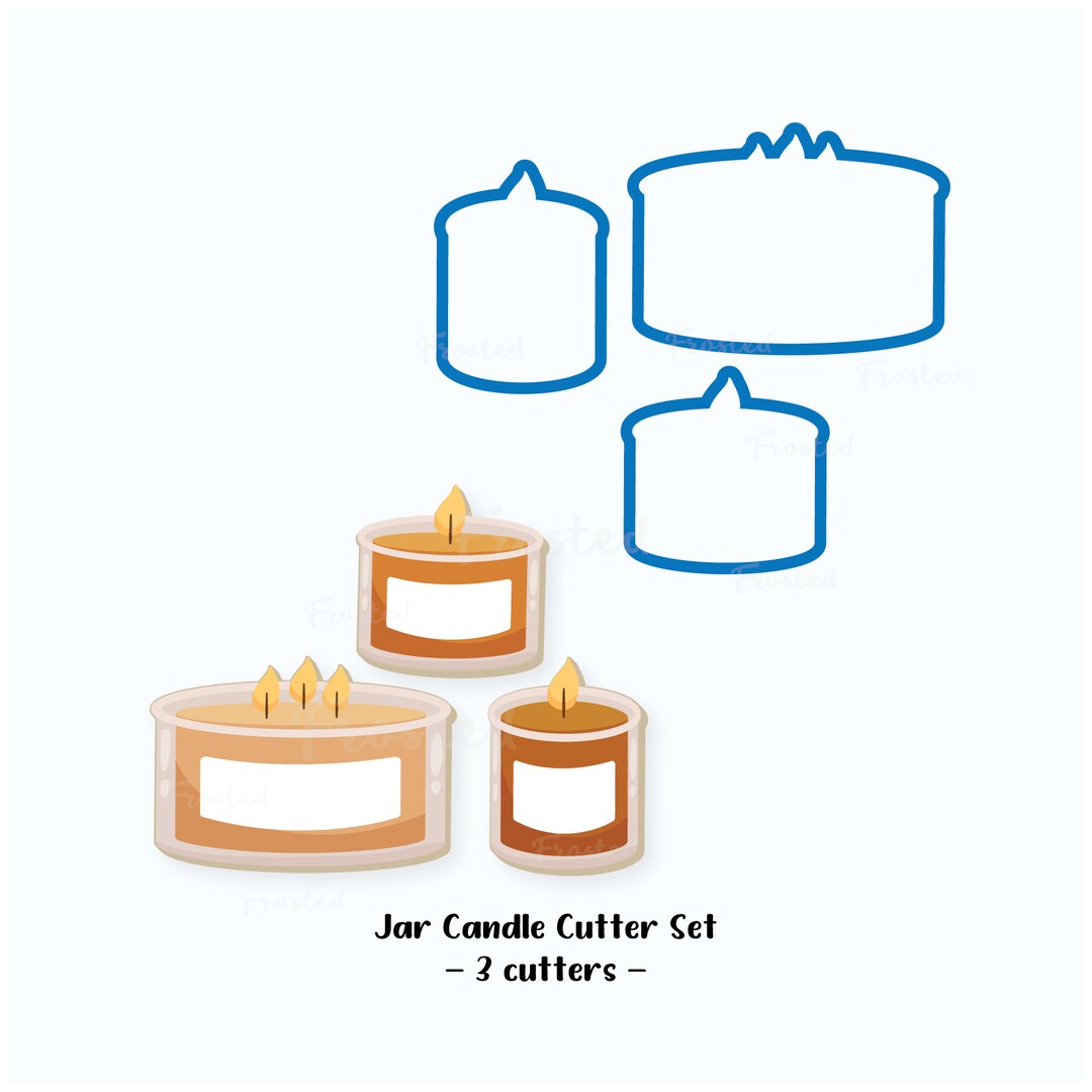 Candle Cookie Cutter Jar Candle Cutter Set Candles Fall Etsy