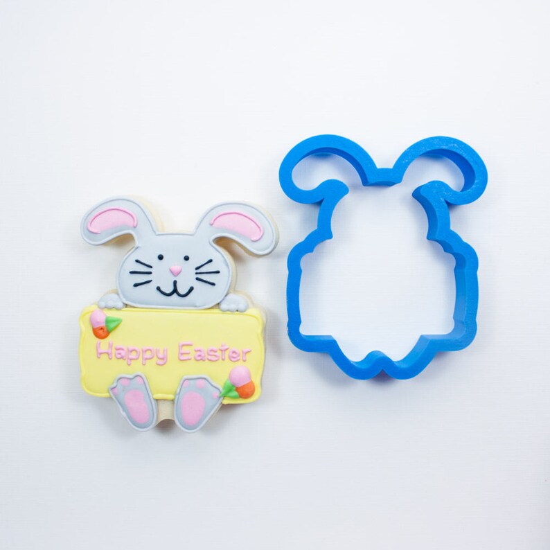Easter Bunny Cookie Cutter Easter Cookie Cutters Plaque Etsy