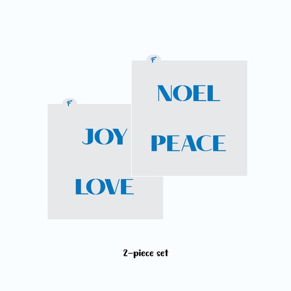 Christmas Stencil | Stencil Set | Winter Cookie Stencil | Craft Stencil | Joy, Love, Peace, Believe