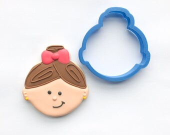 Girl with Hair Bow Cookie Cutter