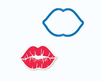 Lips Cookie Cutter | Kiss Lips, Valentines Day, Sexy, Love, Mini, Baking, Cake, Fondant, Polymer Clay, Craft, Jewelry, Pottery, FrostedCo