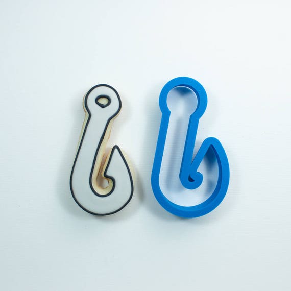 Fishing Hook Cookie Cutters | Fish Cookie Cutters | Frosted Cookies | Unique Cookie Cutters