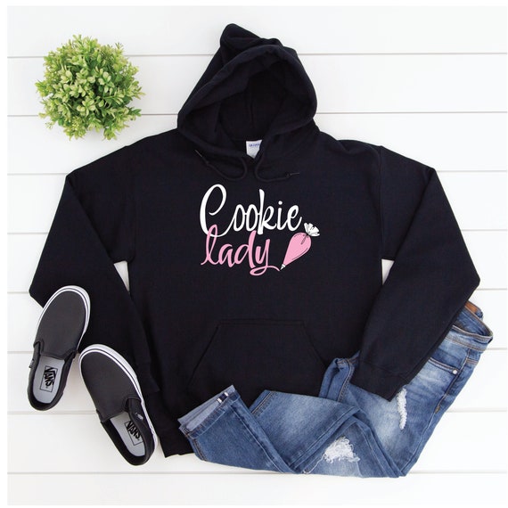 Cookier Hoodie | Cookie Lady | Sweatshirt, Baker, Gift, Swag, Cookie, Frosted, Icing, Piping Bag, Cute, Baking