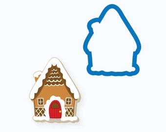 Gingerbread House Cookie Cutter | Tall Gingerbread House, Christmas, Cute, Candy House