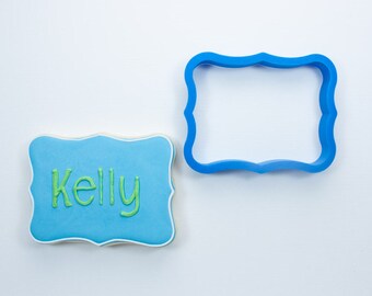 Plaque Cookie Cutter | Kelly Plaque Cookie Cutter | Frame Cookie Cutter | Unique Cookie Cutter | 3d Cookie Cutter | Frosted Cutters