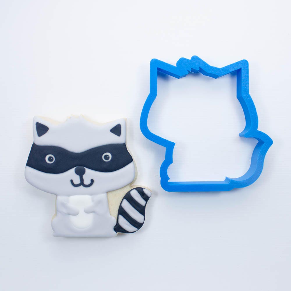 Woodland Raccoon Cookie Cutter Animal Cookie Cutter Etsy