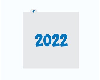 2022 Stencil | 2022 Cookie Stencil | 2022 Craft Stencil | Background Cookie Stencil | FrostedCo