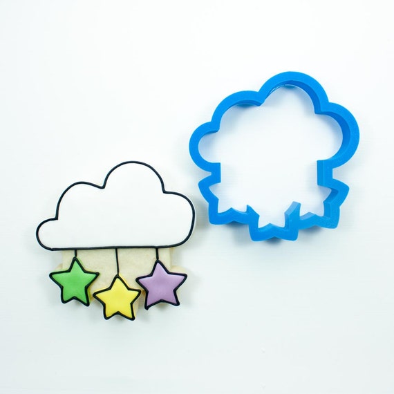Cloud with Falling Stars Cookie Cutter Il_570xn