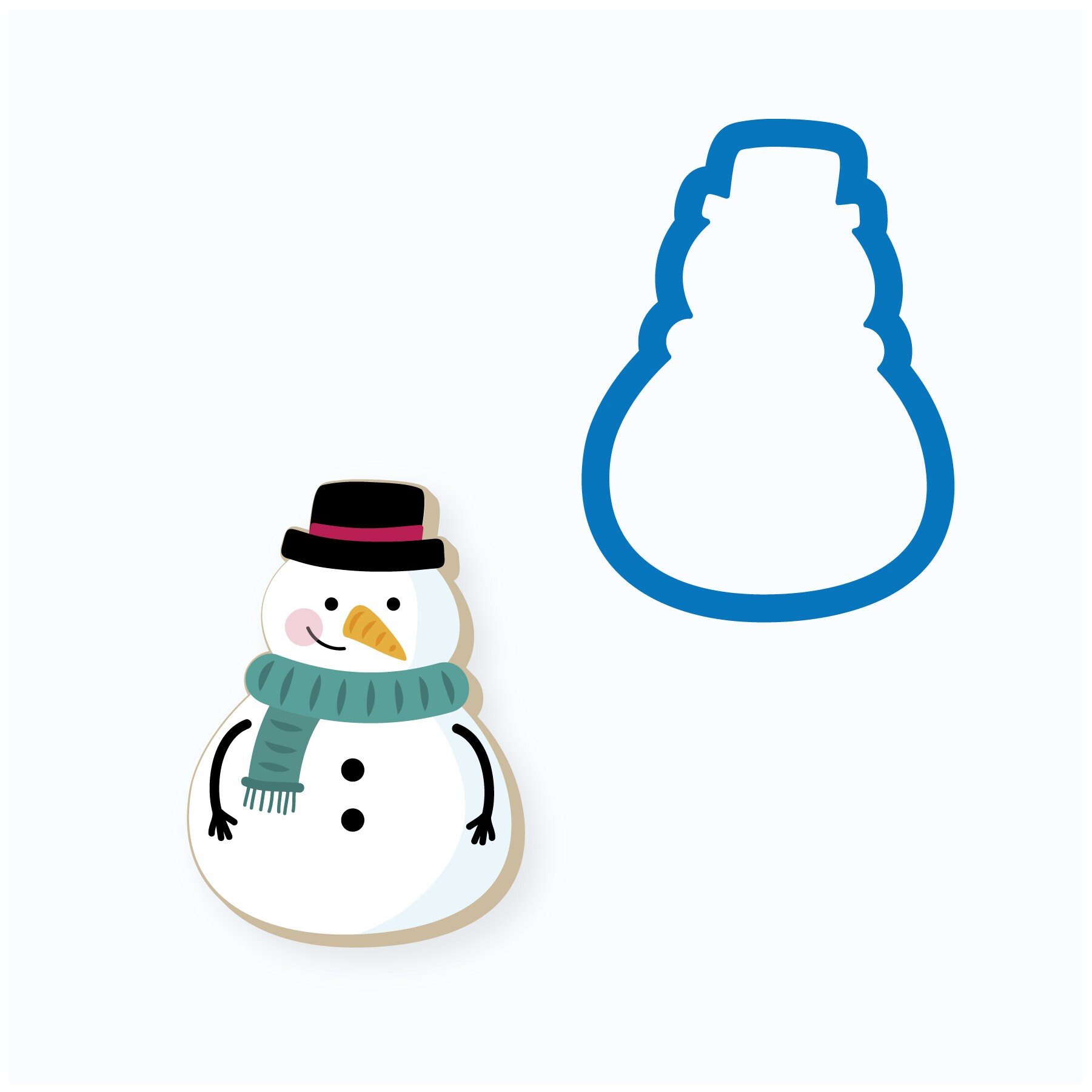 Details about / Snowman Winter Cookie Cutters Biscuit Dough Fondant Cutter Polymer Clay Jewelry