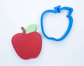 Apple Cookie Cutter | Fruit, Summer, Teacher, School, Mini, Craft, Fondant, Polymer Clay, Jewelry, Pottery, FrostedCo