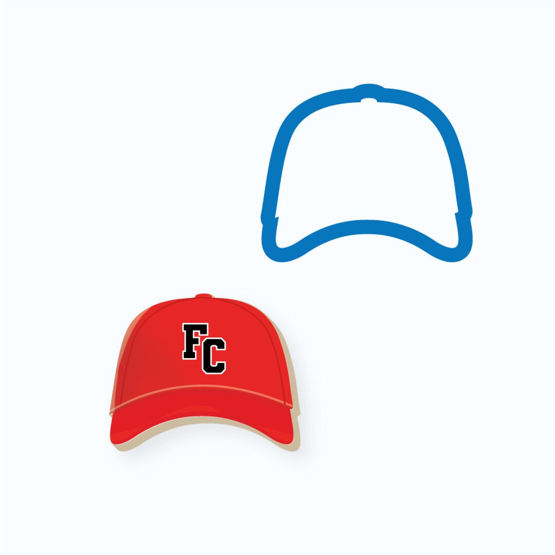 Baseball Cookie Cutter Baseball Hat Cookie Cutter Hat Etsy