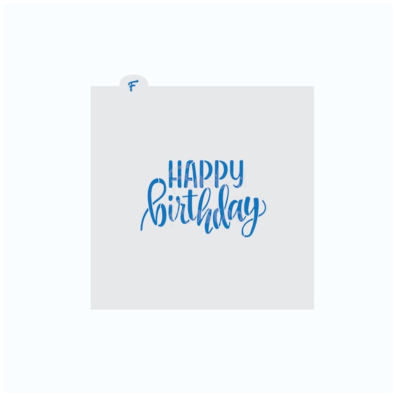 Birthday Stencil | Happy Birthday Cookie Stencil Il_570xn