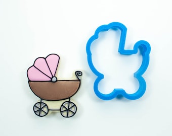 Baby Carriage Cookie Cutter | Baby Stroller Cookie Cutter | Baby Shower Cookie Cutters | Baby Shaped Cookie Cutter | 3d Cookie Cutters