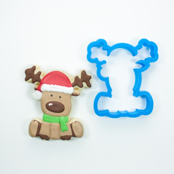Reindeer Cookie Cutter | Christmas, Chubby Reindeer, Winter, Cute, Fondant, Clay, Jewelry, Craft Il_570xn
