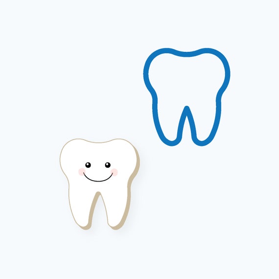 Tooth Cookie Cutter | Teeth, Dentist, Dental, Hygienist, Toothbrush, Party, Mini, Frosted, Fondant, Polymer Clay, Jewelry, Pottery Il_570xn
