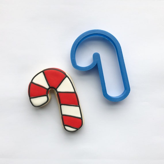 Candy Cane Cookie Cutter | Chubby Candy Cane Cookie Cutter | Christmas Cookie Cutter | Candy Cookie Cutter | Fondant Cutter | Frosted Cutter Il_570xn