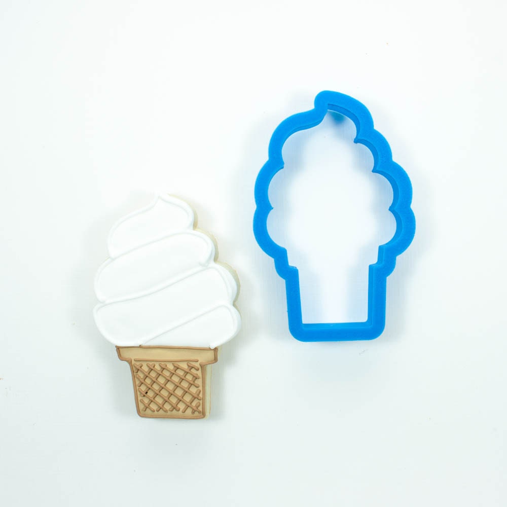 Ice Cream Cone Cookie Cutter Soft Serve | Etsy