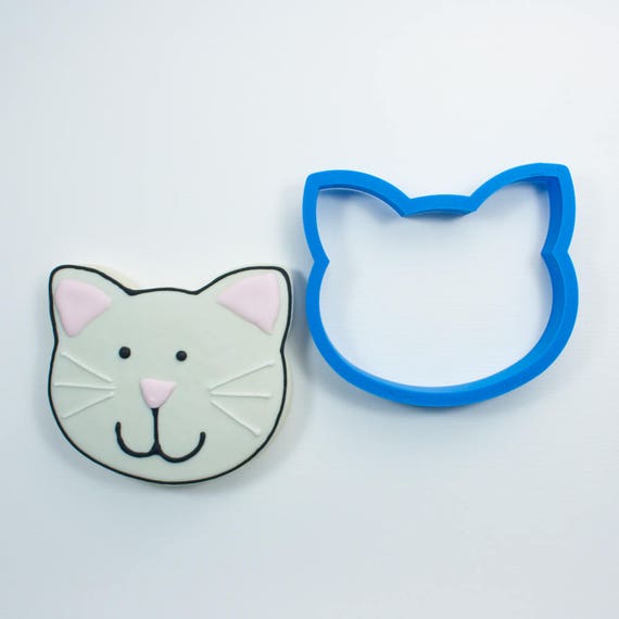 Cat Head Cookie Cutter Cat Cookie Cutter Kitten Cookie Etsy