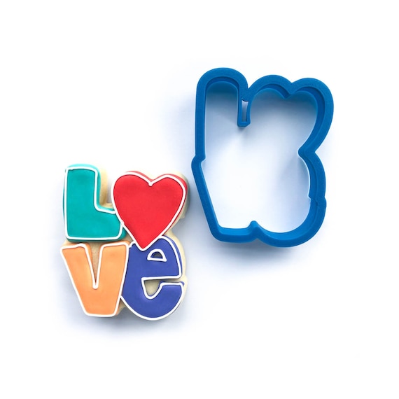 Chubby Love (square) Cookie Cutter | Heart Cookie Cutter | Valentine Cookie Cutter | Valentines Cookie Cutter | Love Cookie Cutter Il_570xn
