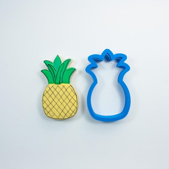 Chubby Pineapple Cookie Cutter | Summer Cookie Cutter | Fruit Cookie Cutter | Mini Pineapple Cookie Cutter | Unique Cookie Cutter Il_570xn
