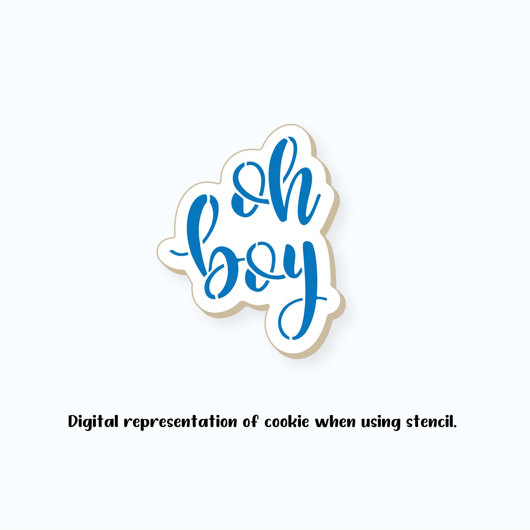 Baby Stencil Oh Boy Plaque Stencil Cookie Stencil Baby | Etsy
