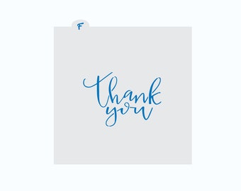 Thank You Stencil | Thank You Cookie Stencil | Cookie Stencil | Craft Stencil | FrostedCo