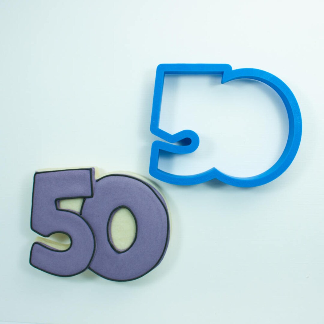 Number 50 Cookie Cutter Fifty Birthday Anniversary Party - Etsy
