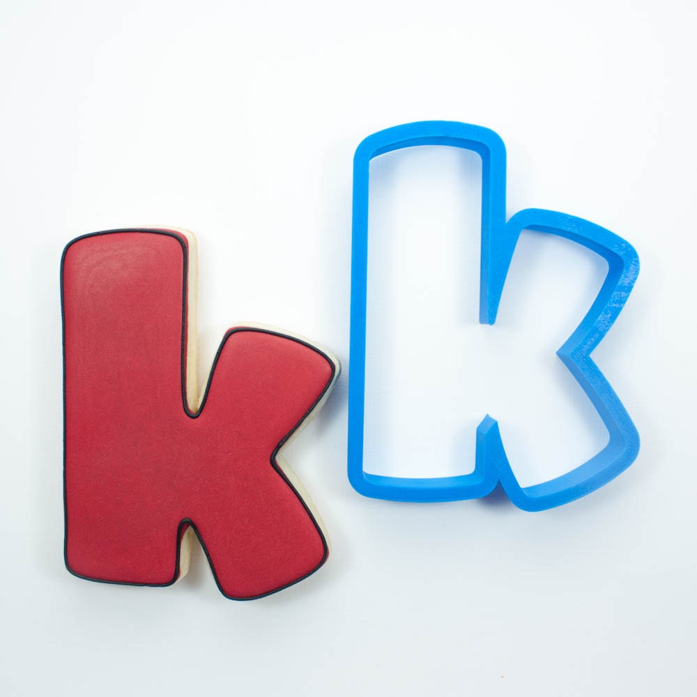 Letter K Cookie Cutter | Alphabet Cookie Cutters | Letter Cookie ...