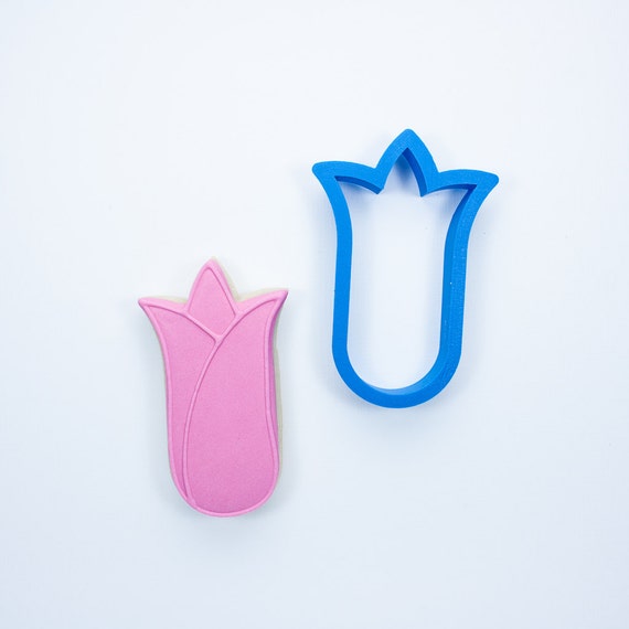 Flower Cookie Cutter | Tulip Cookie Cutter | Spring, Skinny Tulip, Unique, Mini, Fondant, Polymer Clay, Jewelry, Pottery, Crafts